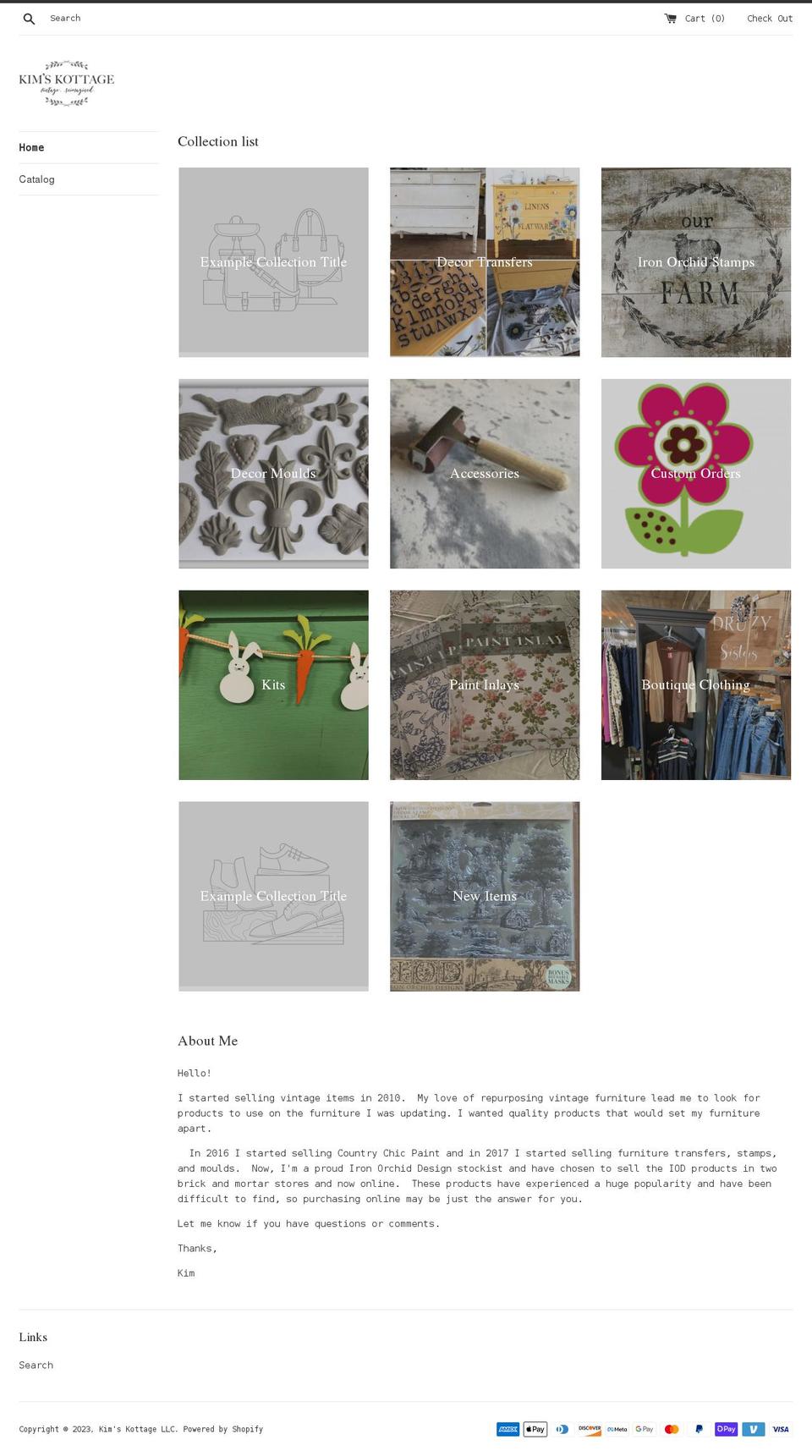 kimskottage.com shopify website screenshot