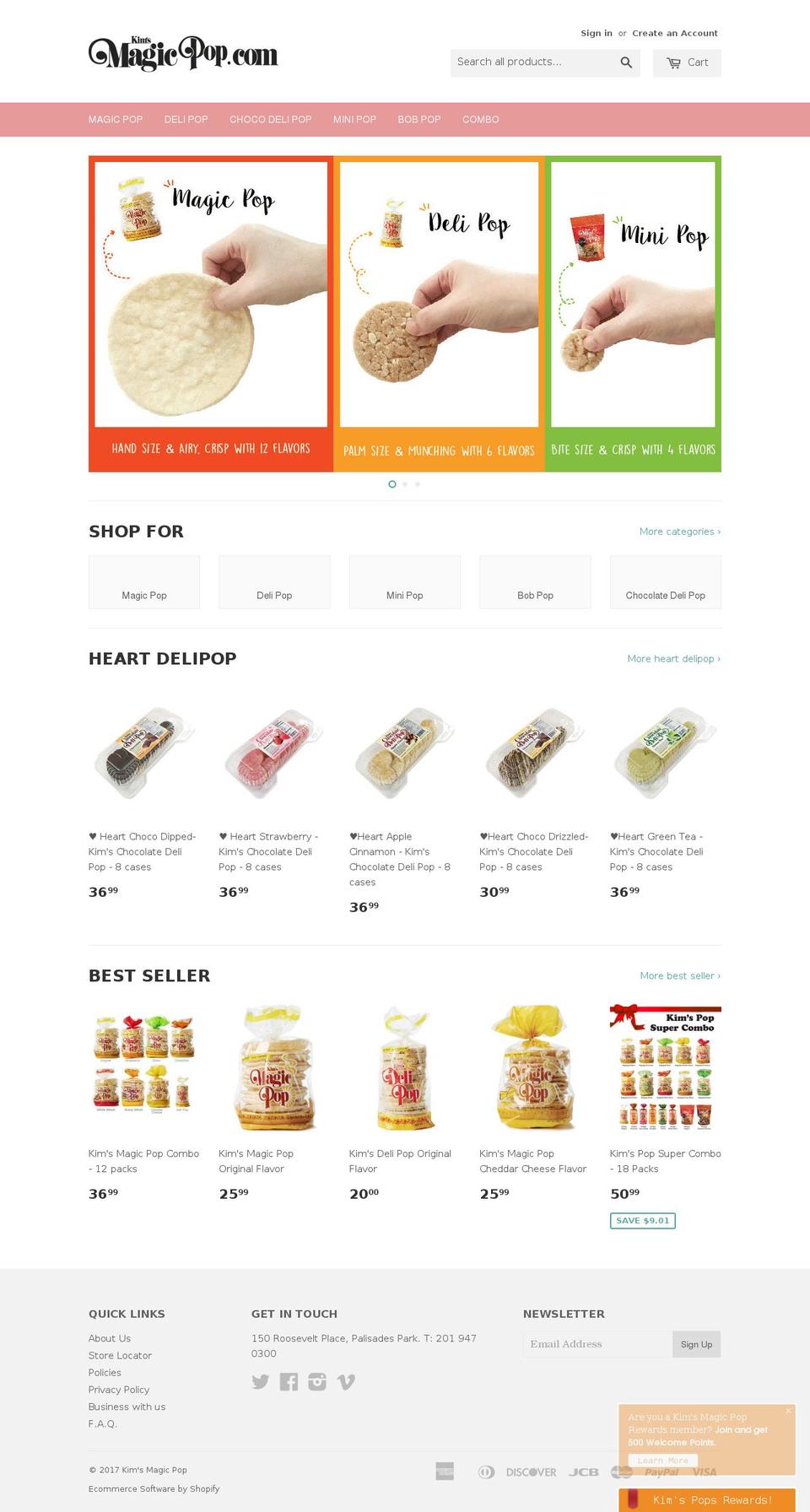 Kagami Shopify theme site example kimsmagicpop.com