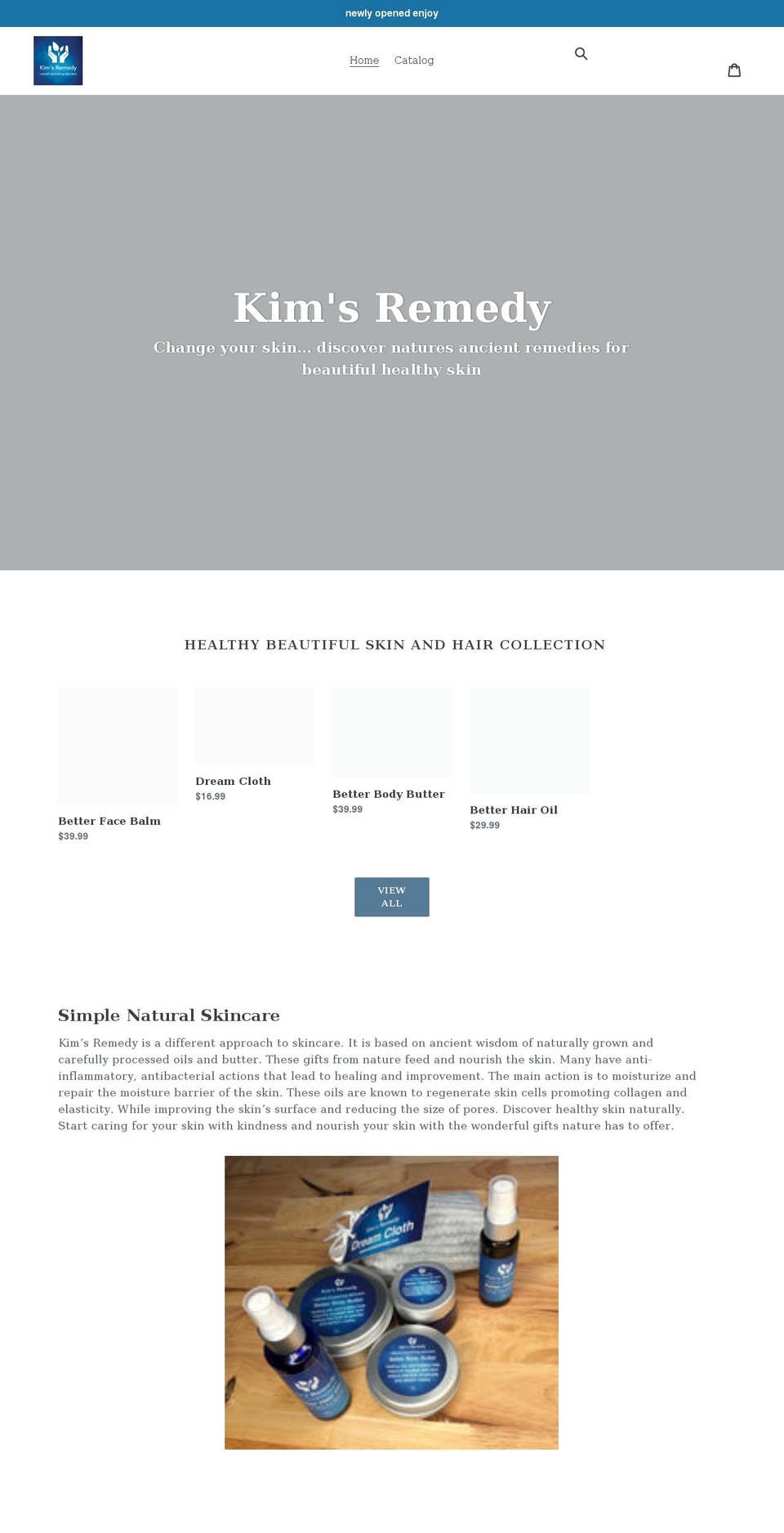 kimsremedy.com shopify website screenshot