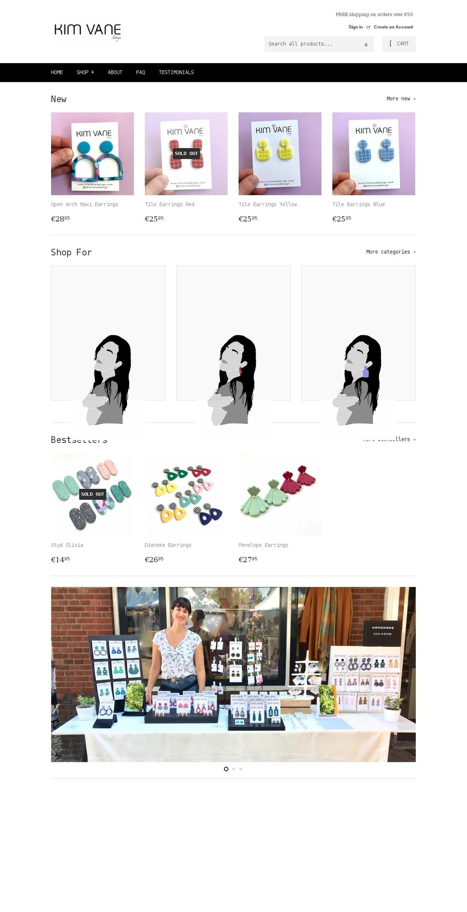 kimvanedesign.com shopify website screenshot