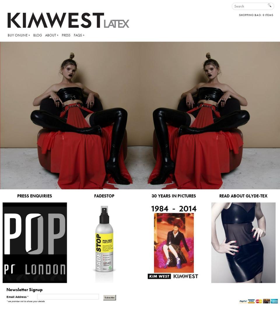 kimwest.co.uk shopify website screenshot