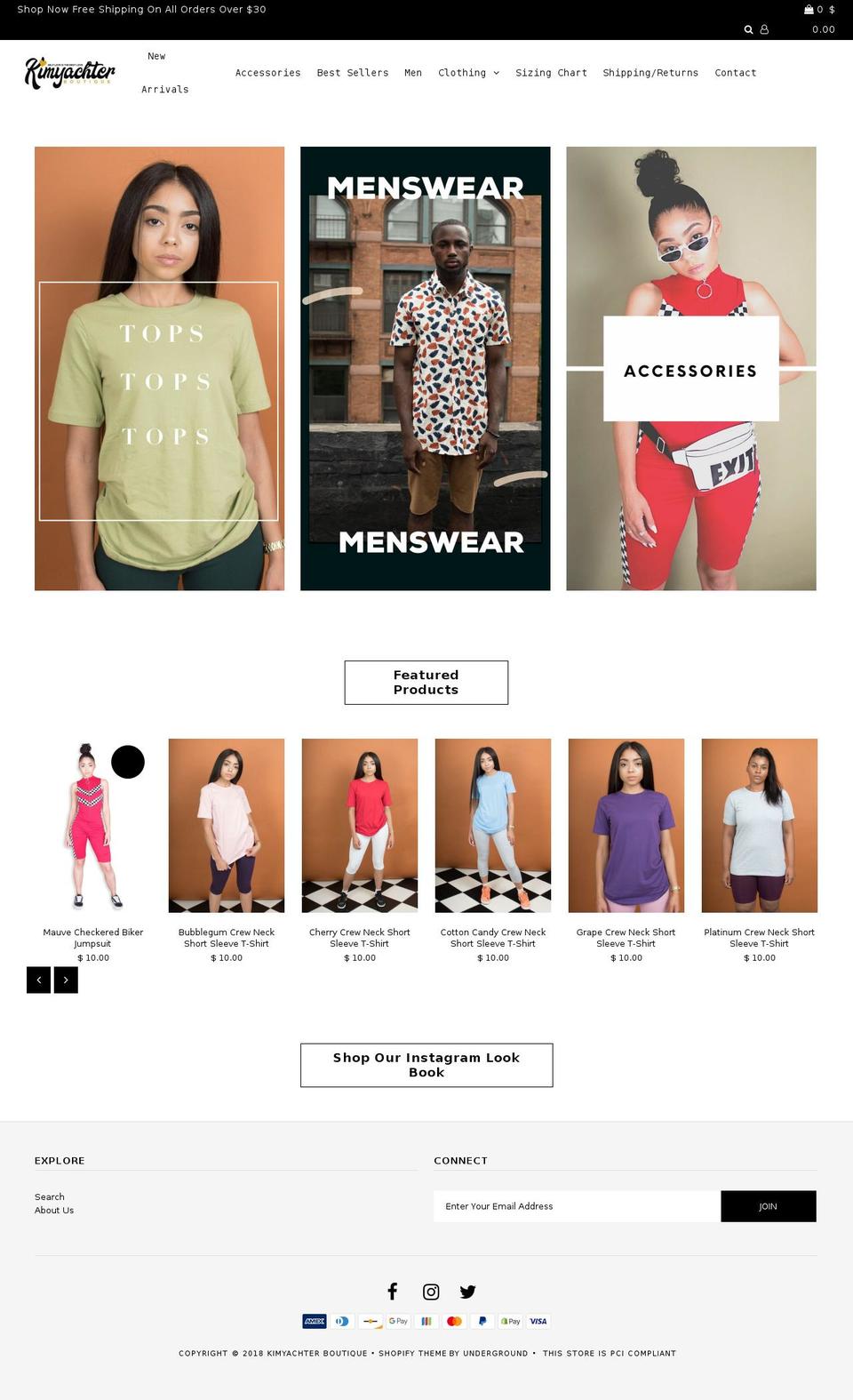 kimyachterboutique.com shopify website screenshot