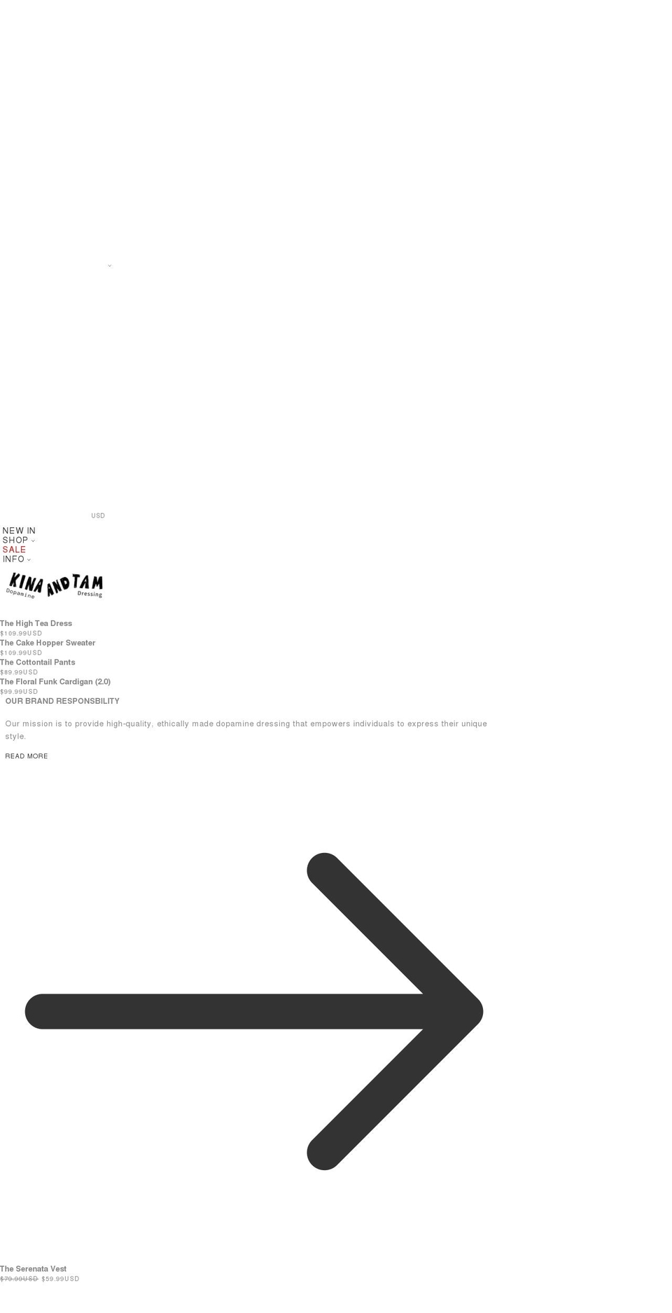 kinaandtam.com — Shopify storefront screenshot
