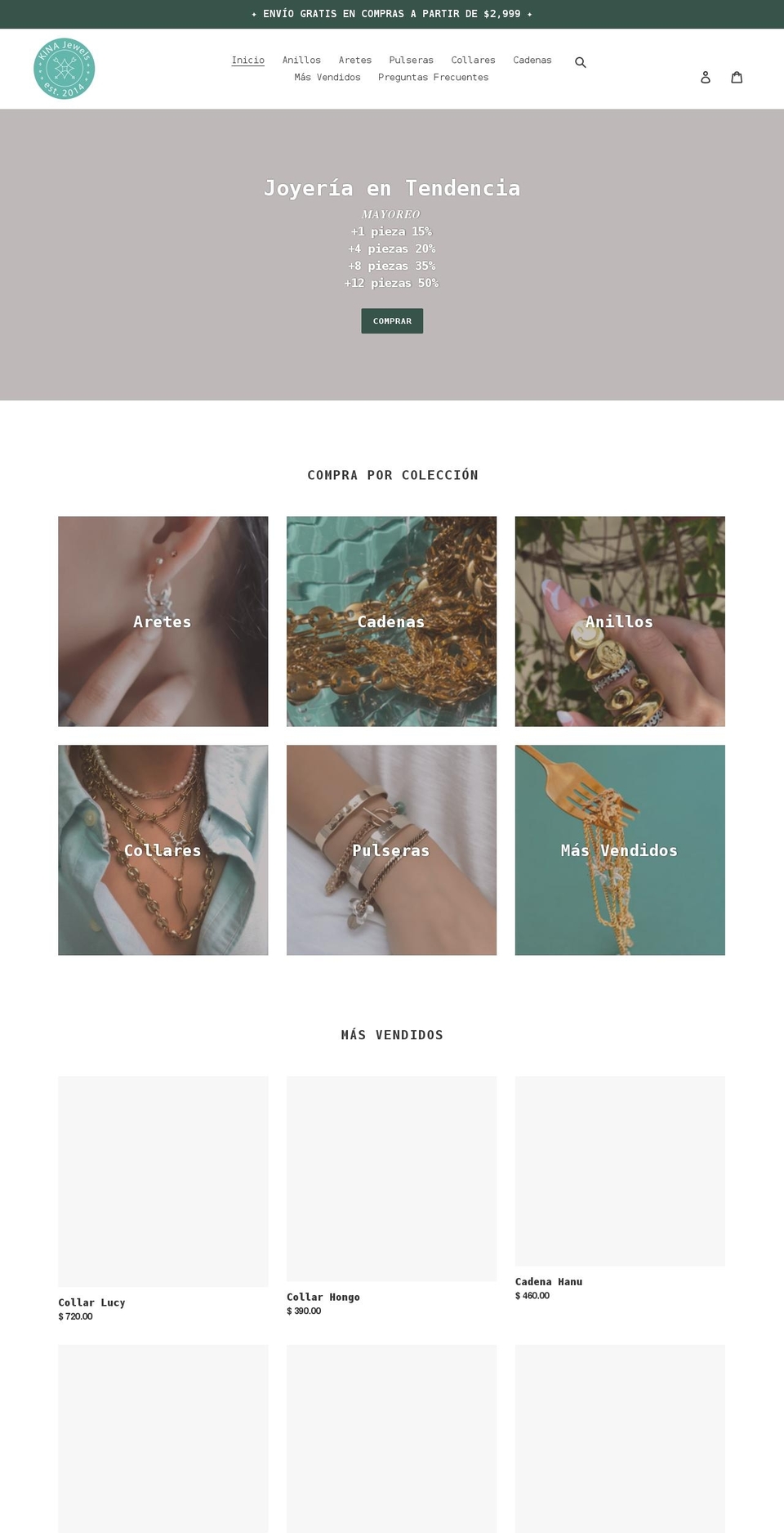 kinajewels.shop shopify website screenshot