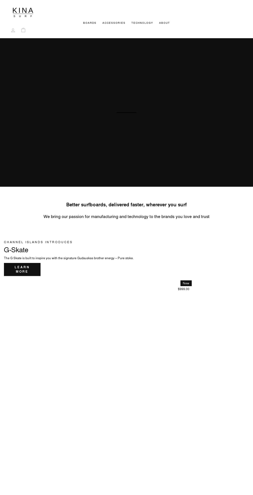 kinasurf.com shopify website screenshot