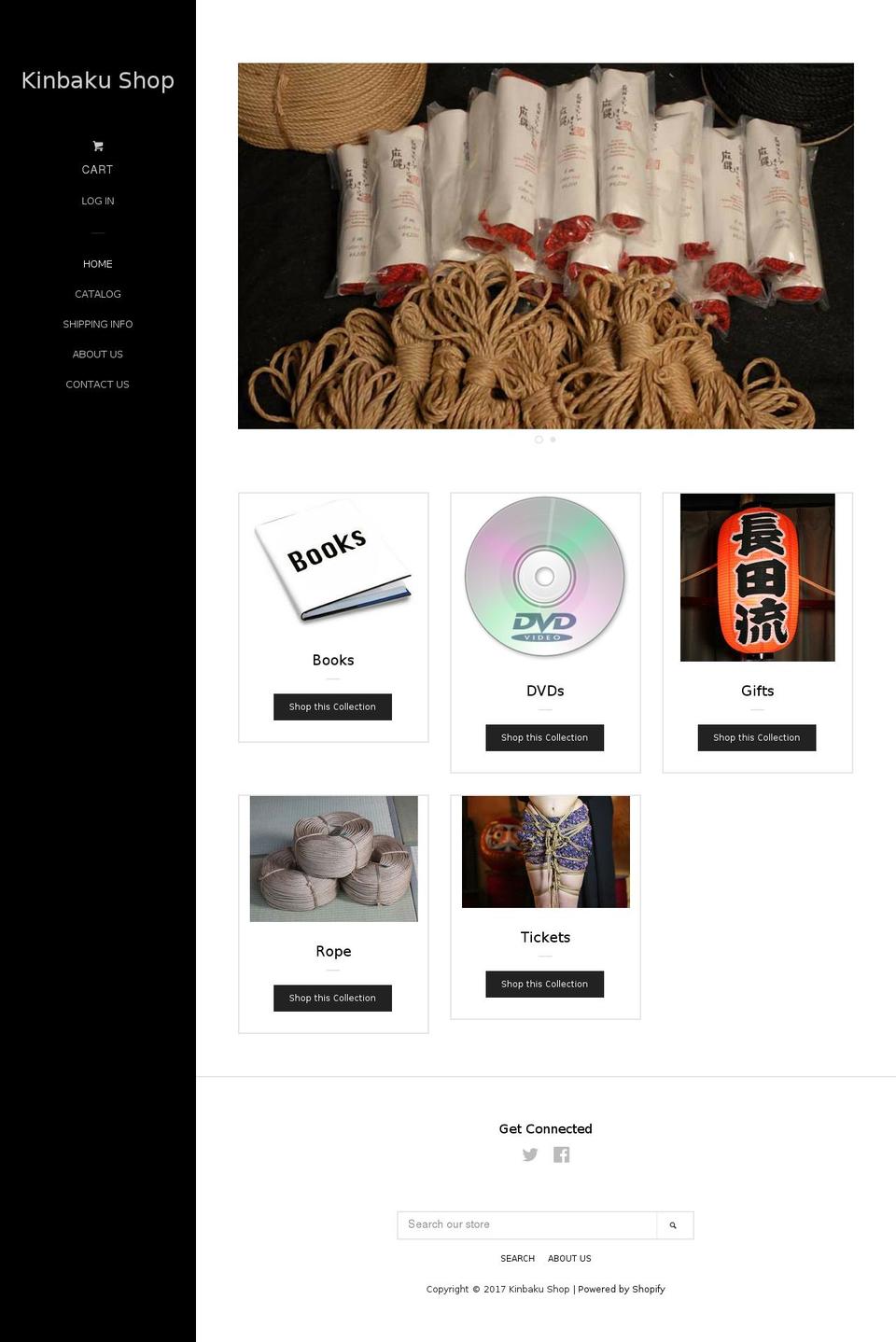 kinbakushop.com shopify website screenshot