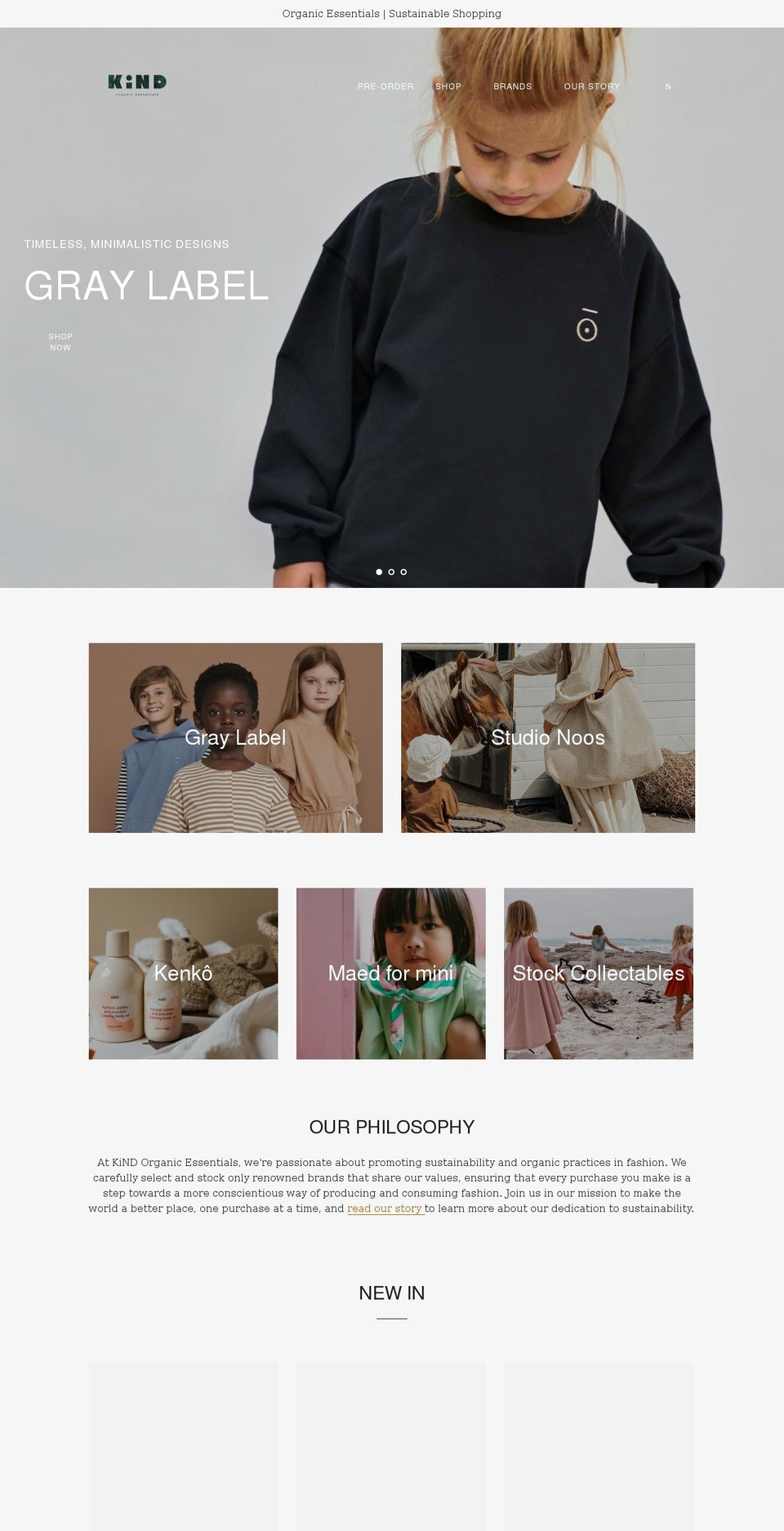 kind.co.za shopify website screenshot