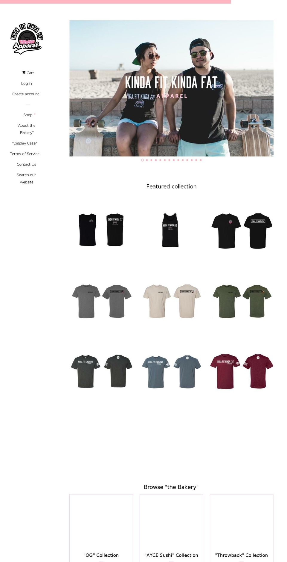 kindafitkindafat.com — Shopify storefront screenshot