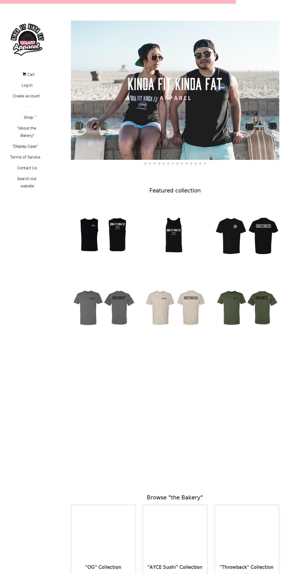 kindafitkindafatapparel.com — Shopify storefront screenshot