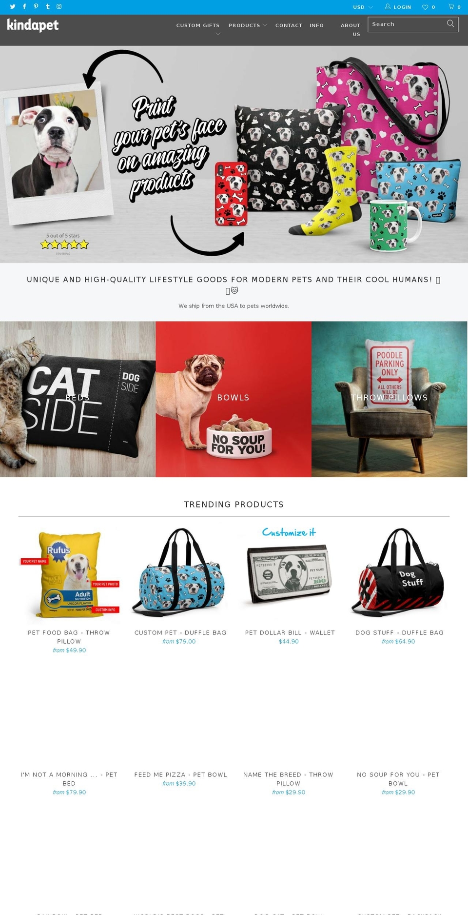 Turbo-Updated Shopify theme site example kindapet.com