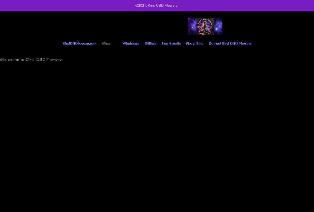 kindcbdflowers.com shopify website screenshot