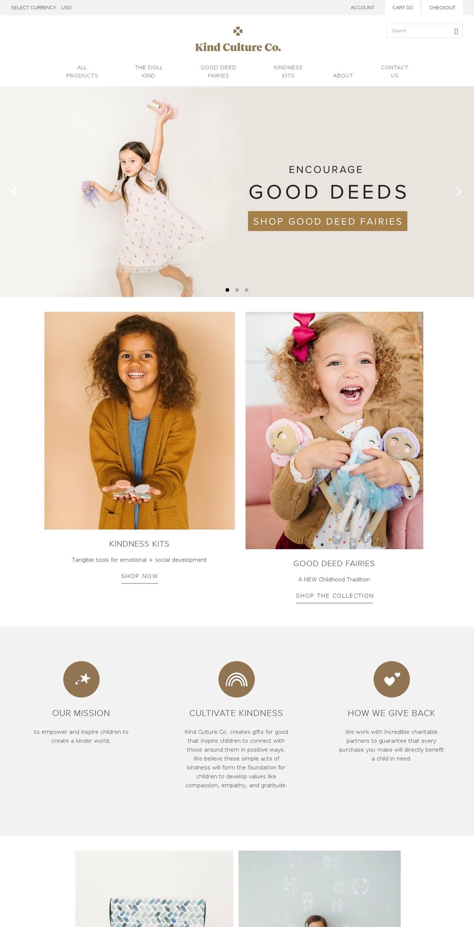 kindcultureco.com shopify website screenshot