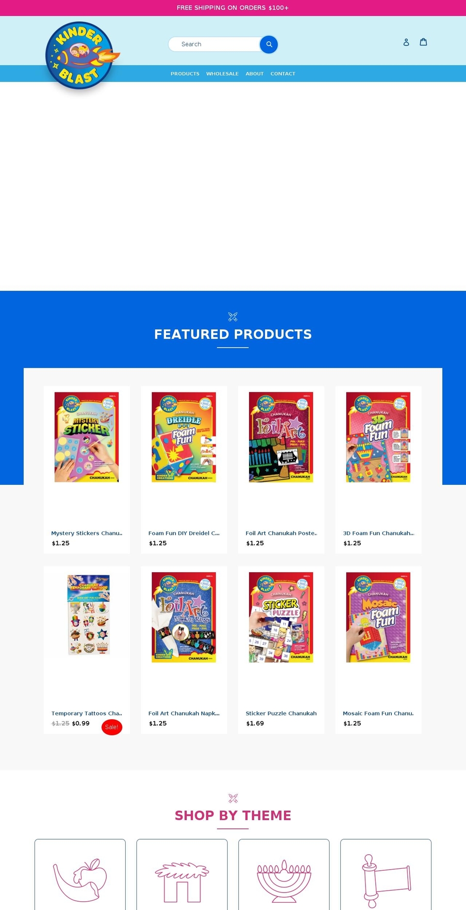 kinderblast.com shopify website screenshot