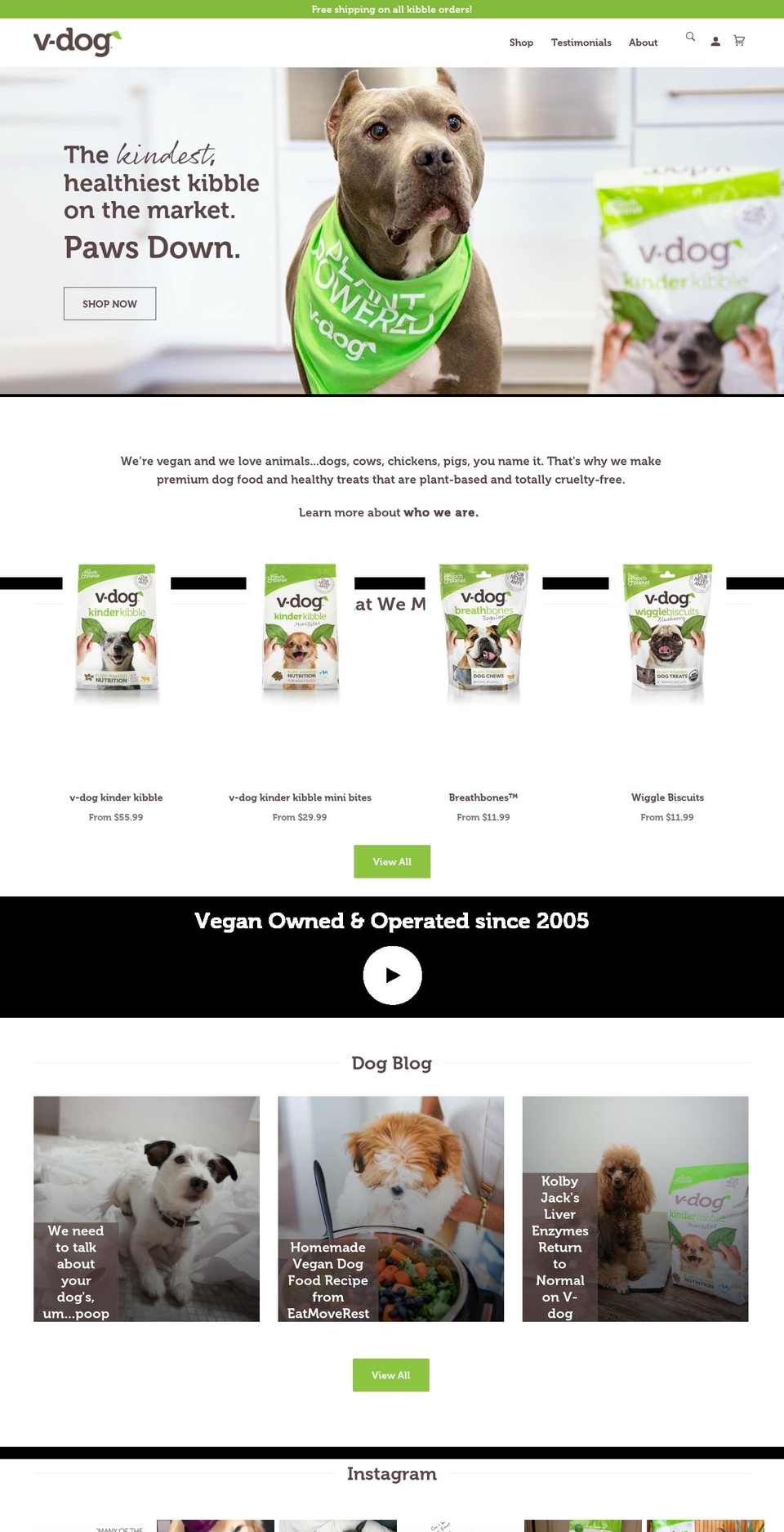 kinderkibble.com — Shopify storefront screenshot