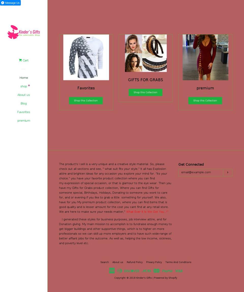 kindersgift.com — Shopify storefront screenshot