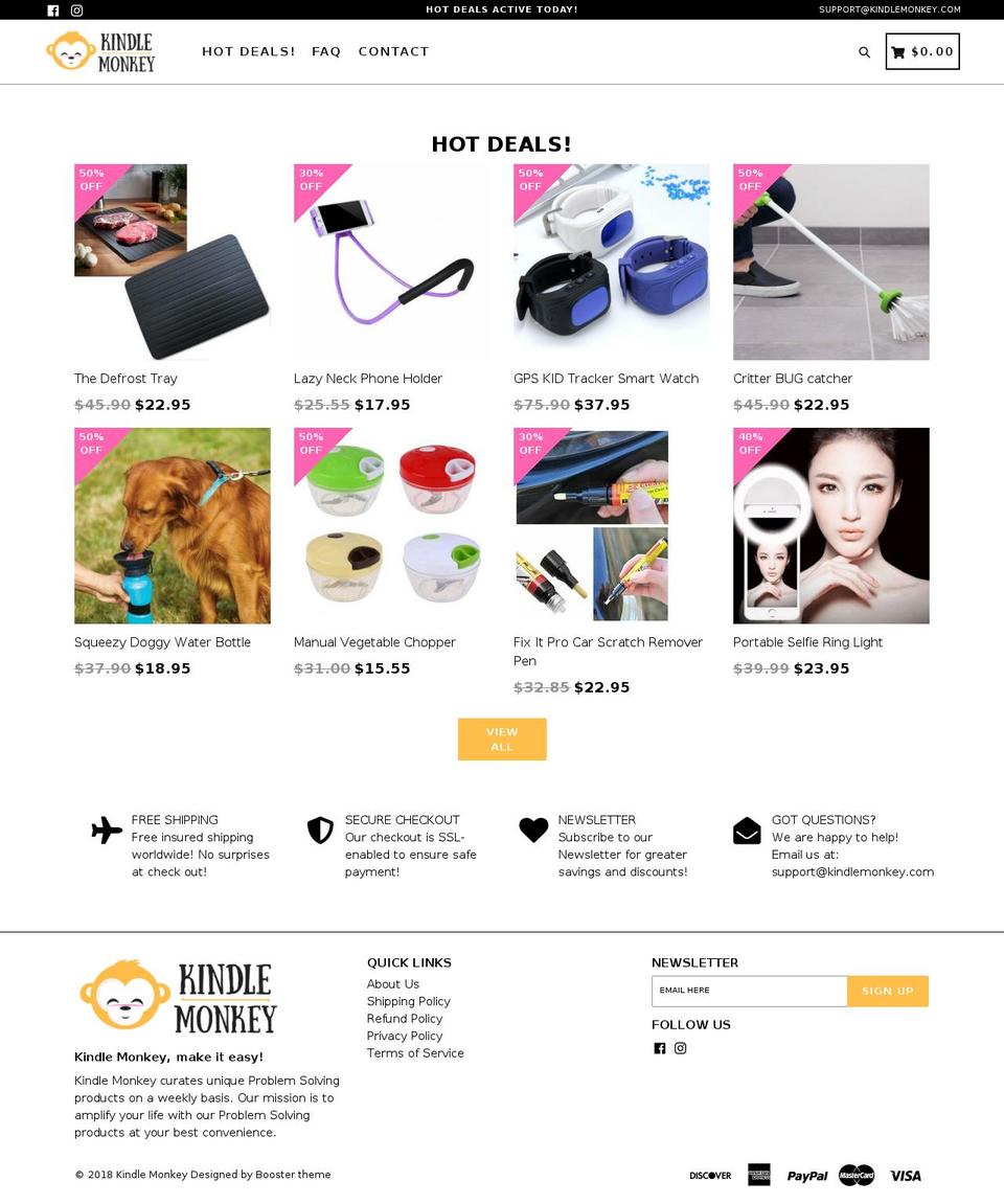 kindlemonkey.com — Shopify storefront screenshot