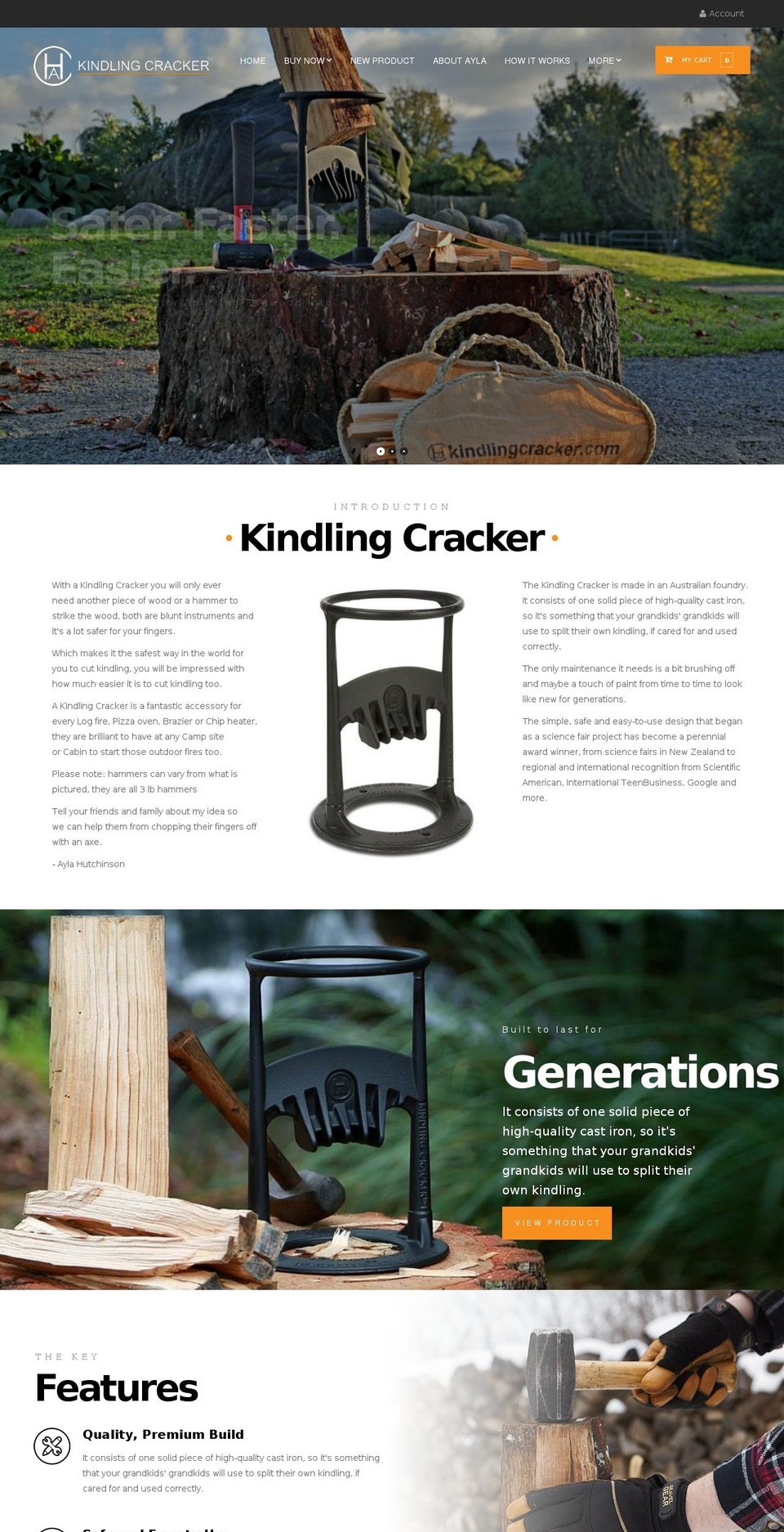 Kindling Cracker Wonderlab Edit Shopify theme site example kindlingsplitter.com