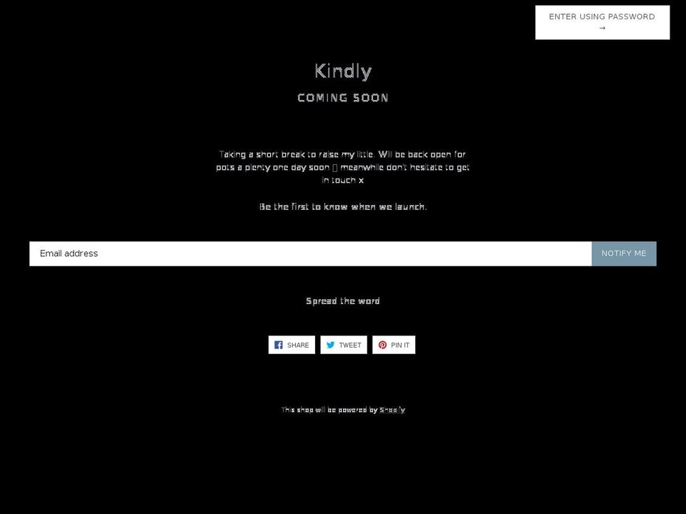 kindly.shop shopify website screenshot