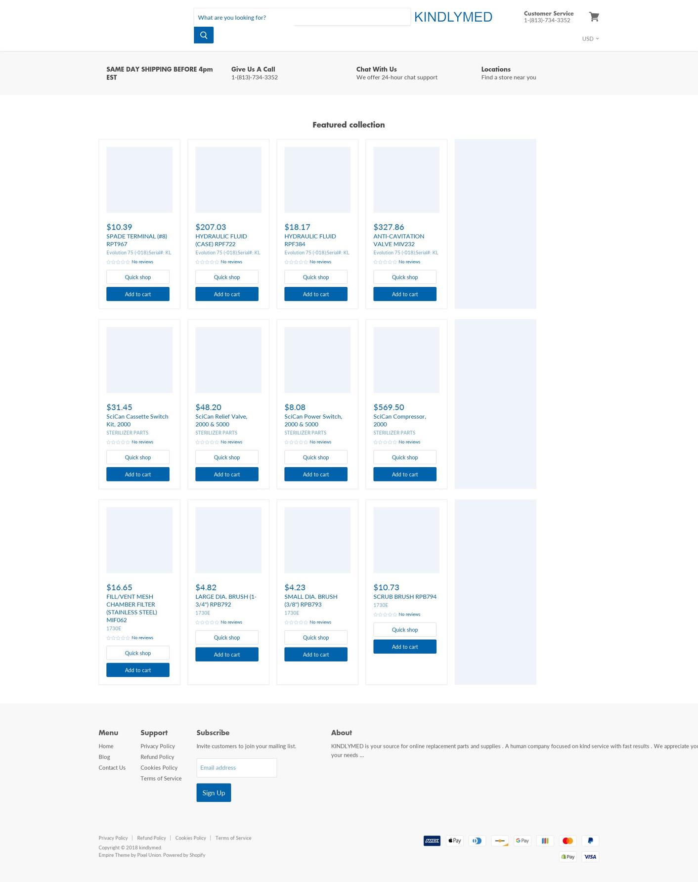 kindlymed.com — Shopify storefront screenshot