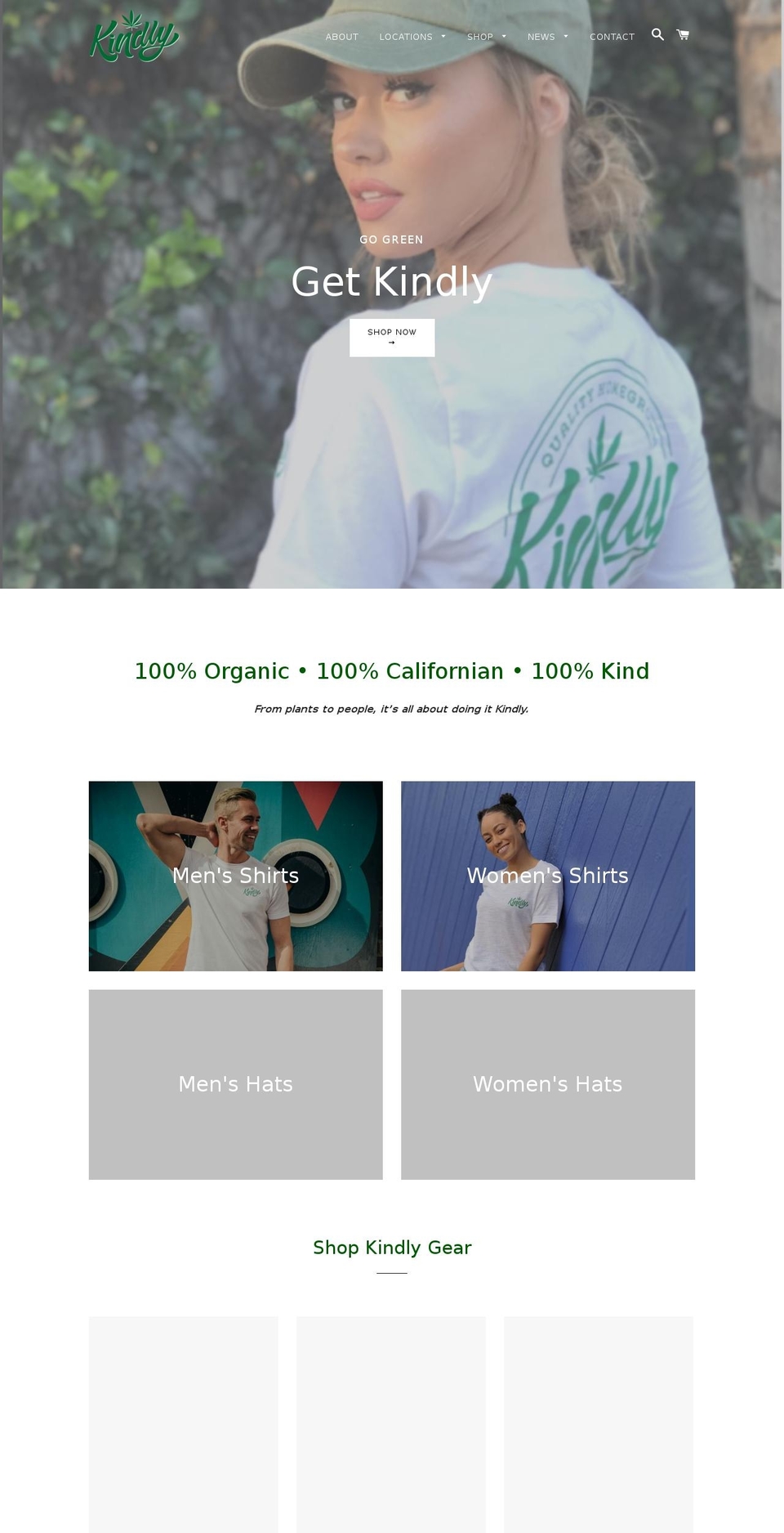 kindlystore.com — Shopify storefront screenshot