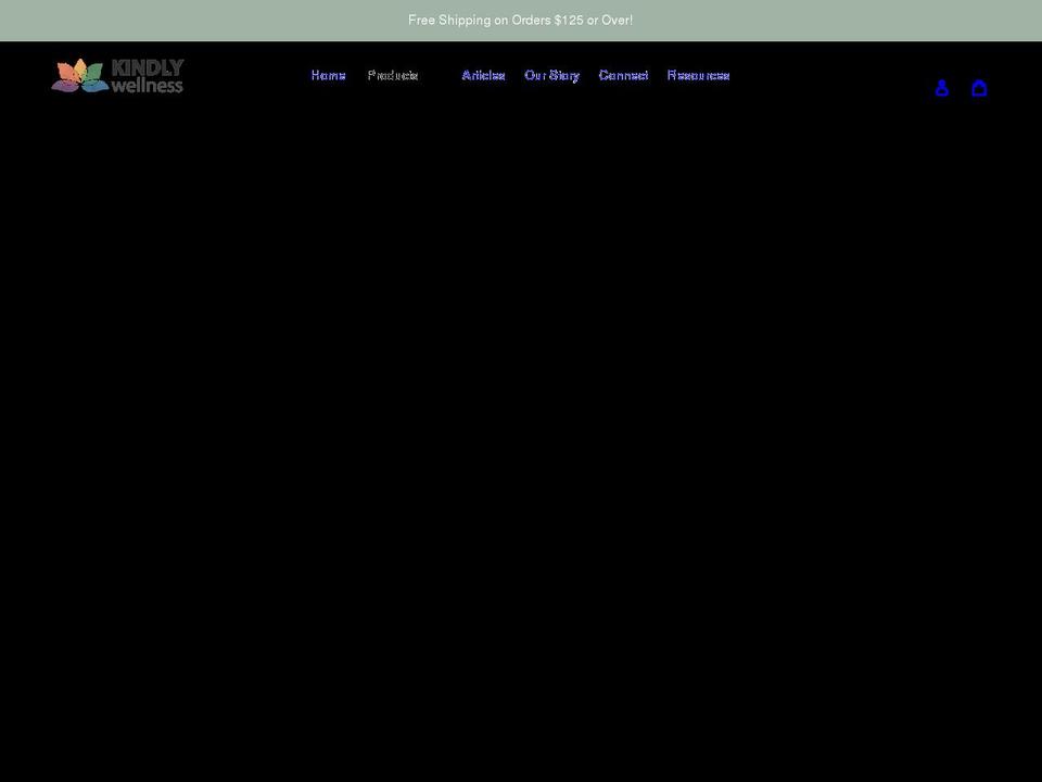 kindlywellness.com shopify website screenshot