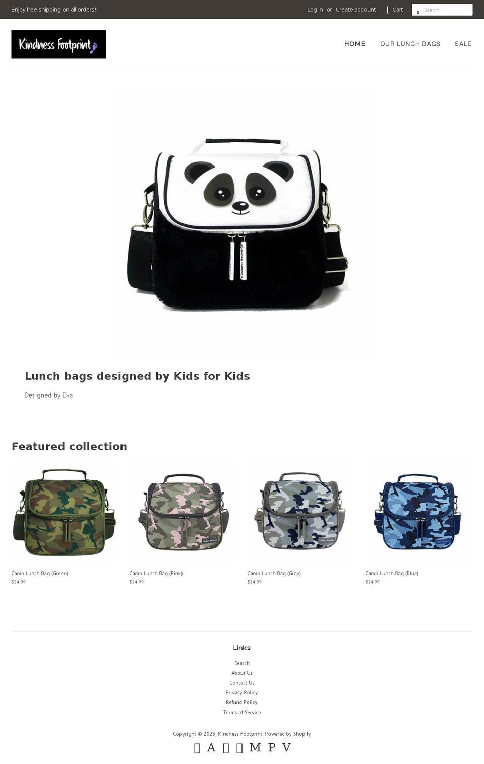 kindness-footprint.com shopify website screenshot