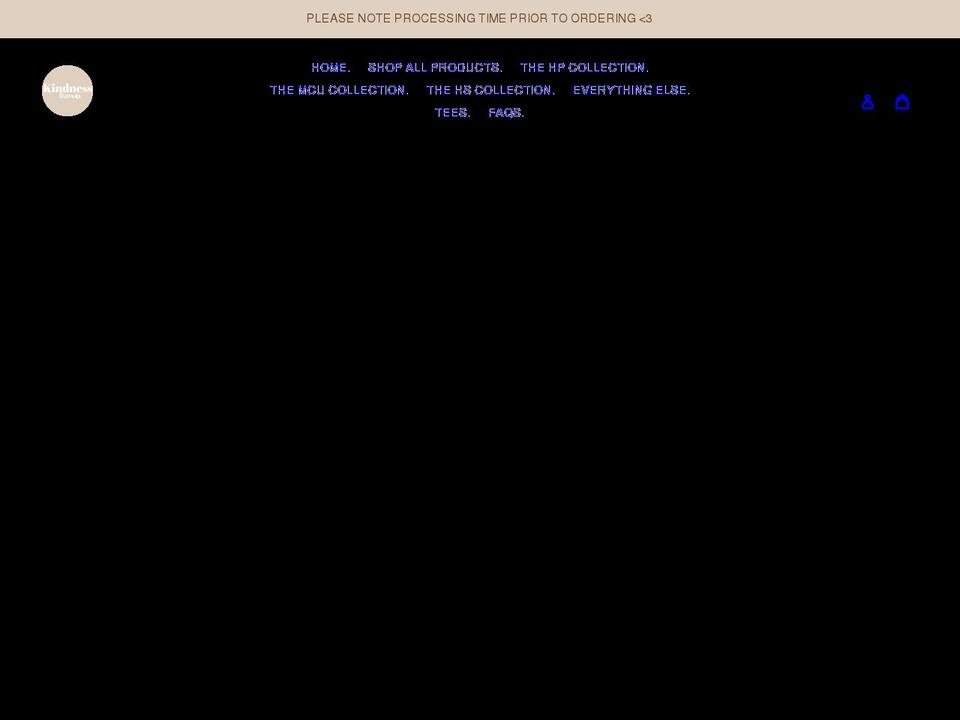 kindnessthreads.com shopify website screenshot