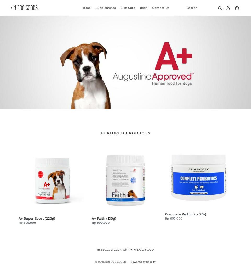 kindoggoods.com — Shopify storefront screenshot