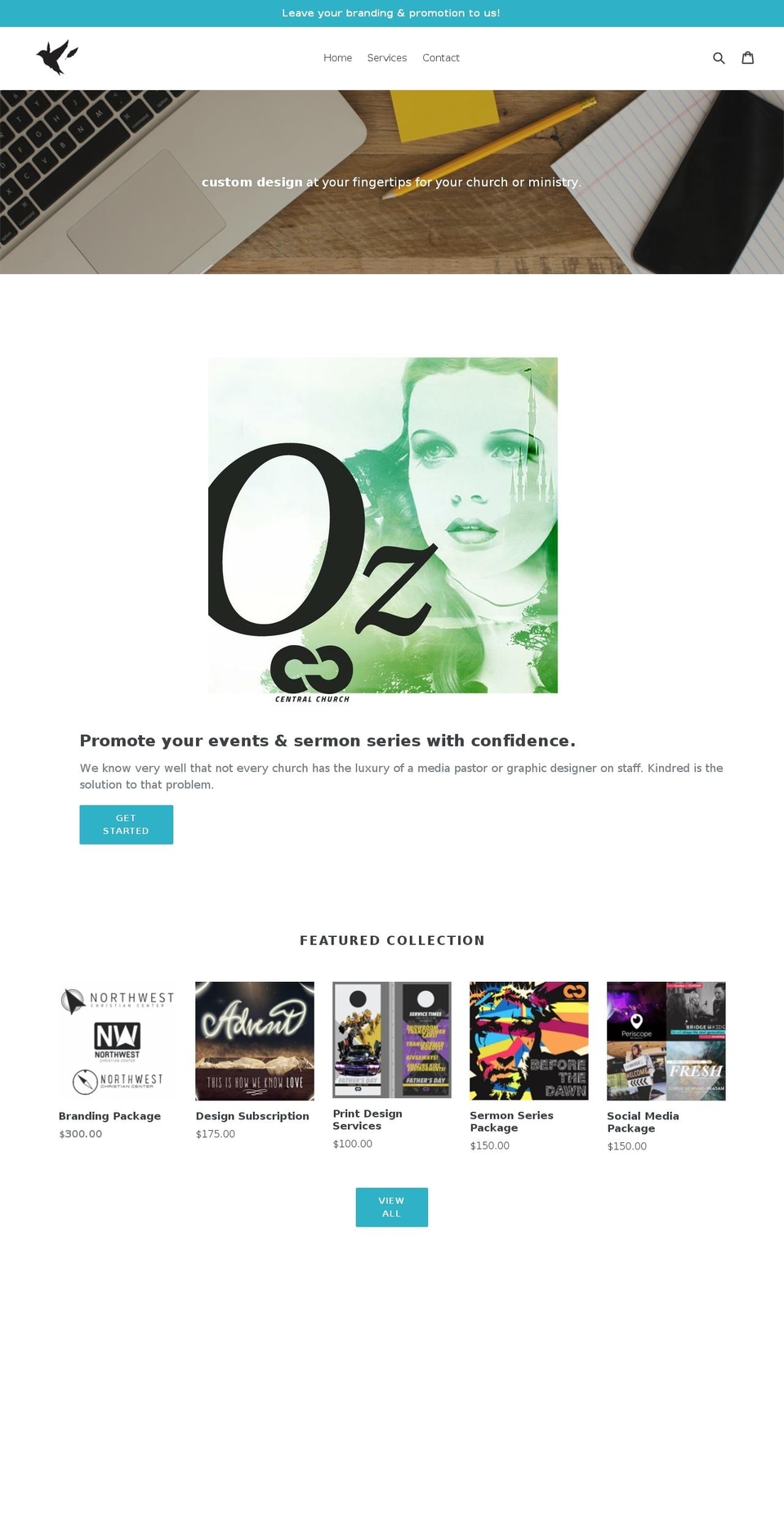 kindredcanvas.com shopify website screenshot