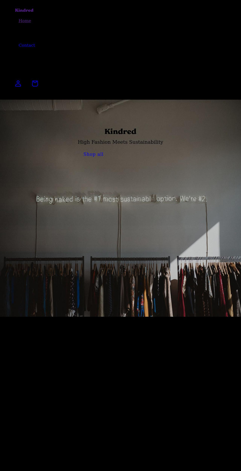 kindredmarketplace.com shopify website screenshot