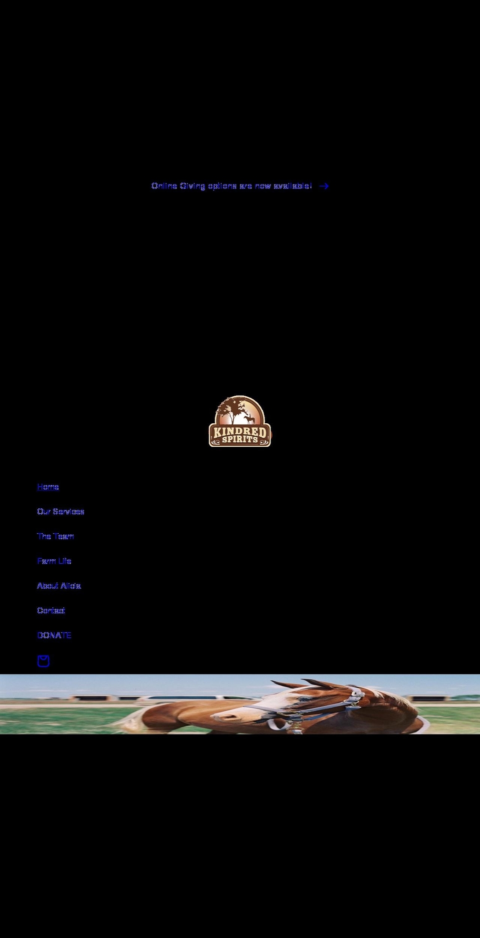 kindredspiritsfarm.org shopify website screenshot