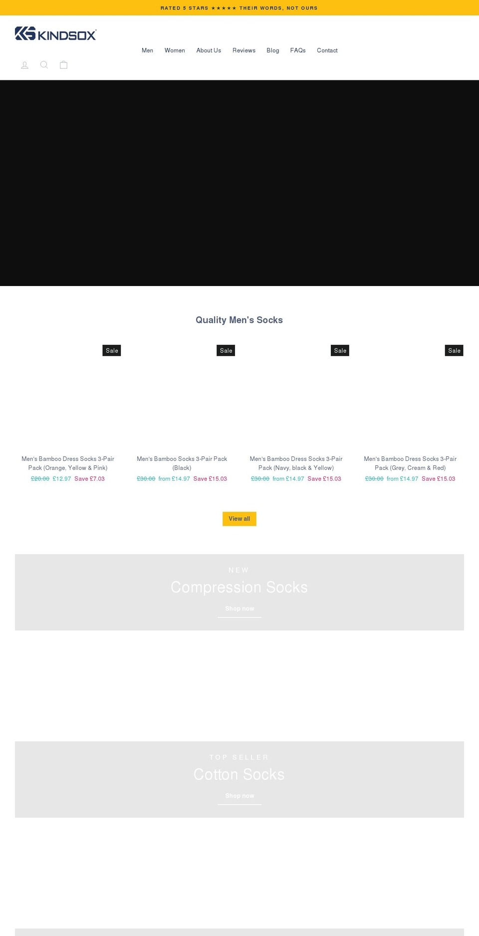 kindsox.com shopify website screenshot