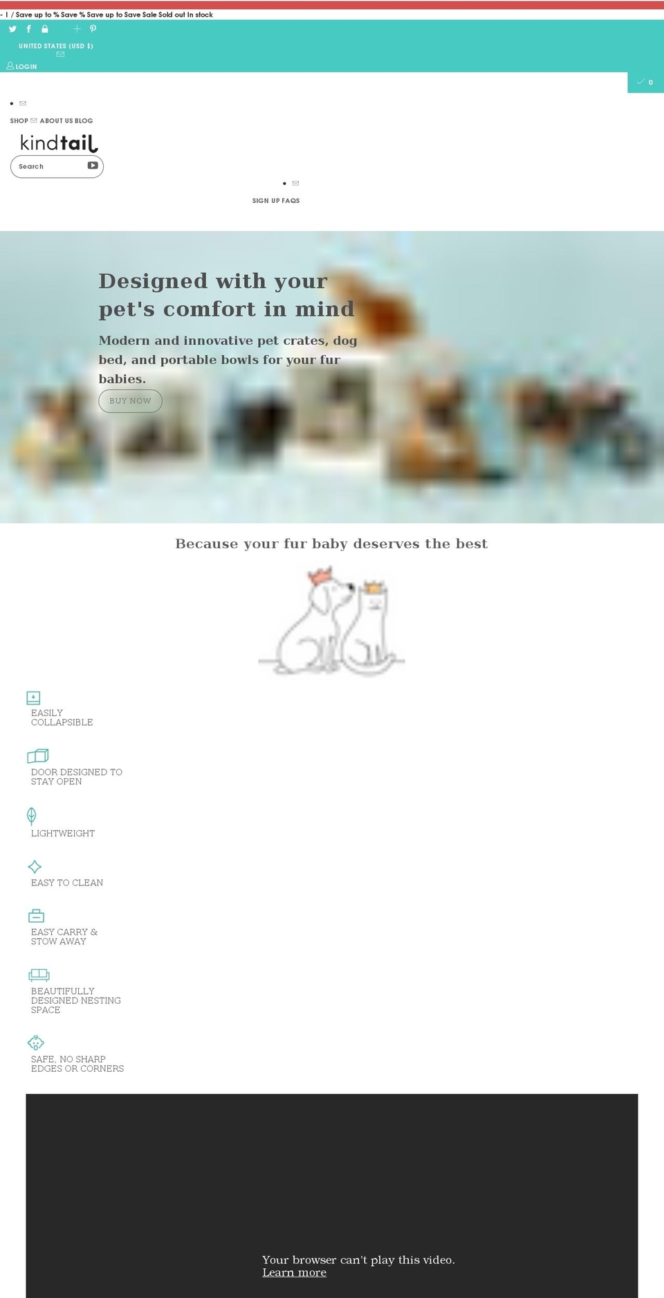kindtail.com shopify website screenshot