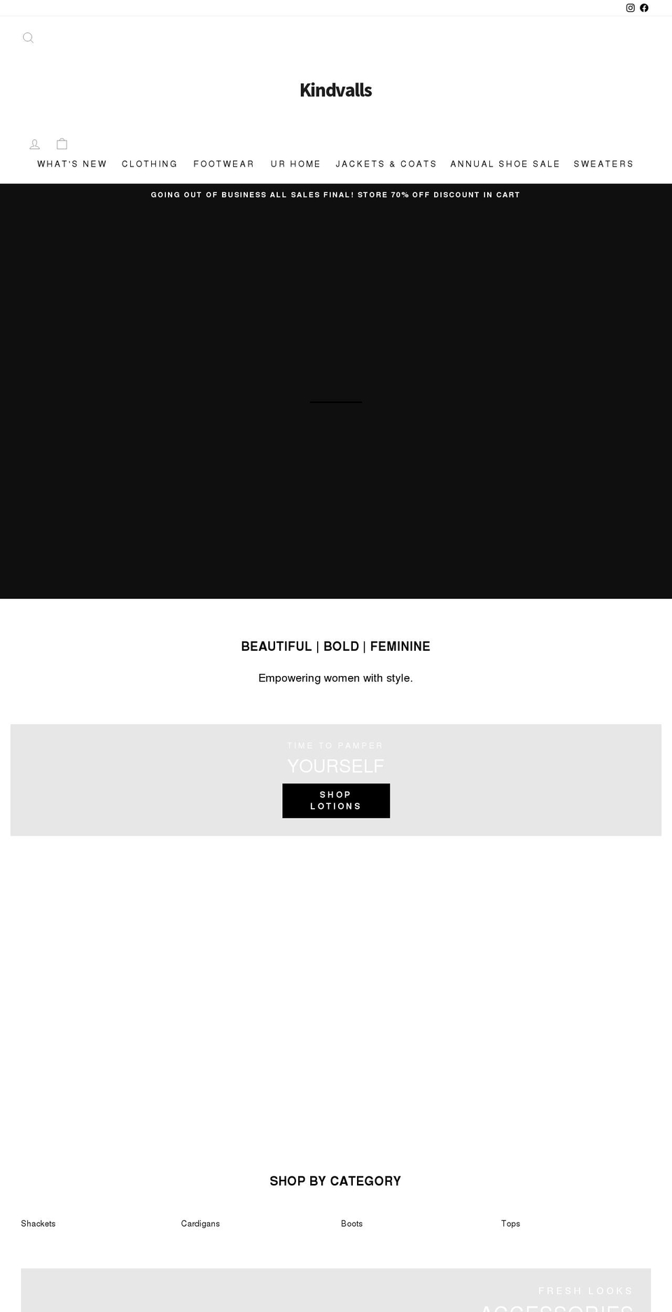 kindvalls.com shopify website screenshot