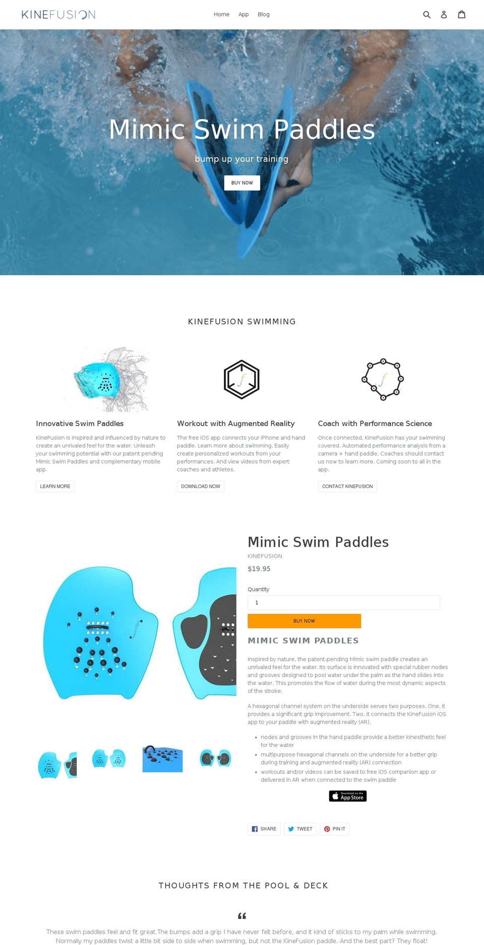 kinefusion.com — Shopify storefront screenshot