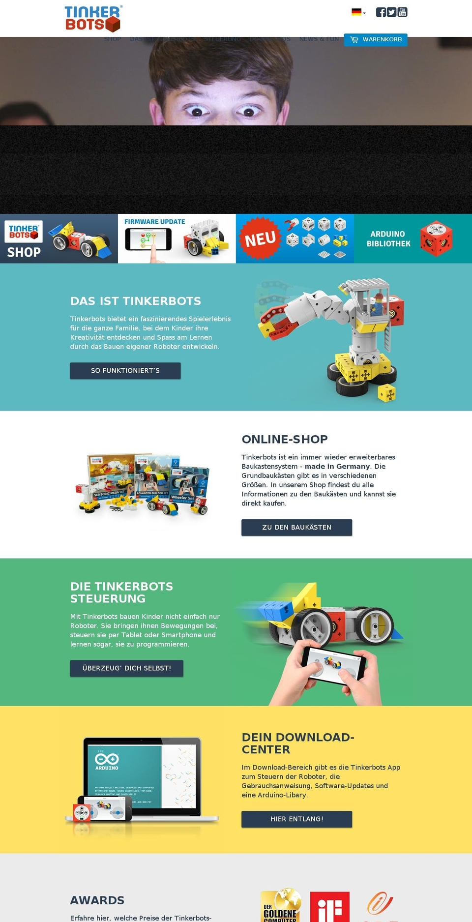 TinkerbotsTheme-DE-2016-4 Shopify theme site example kinematicblocks.de