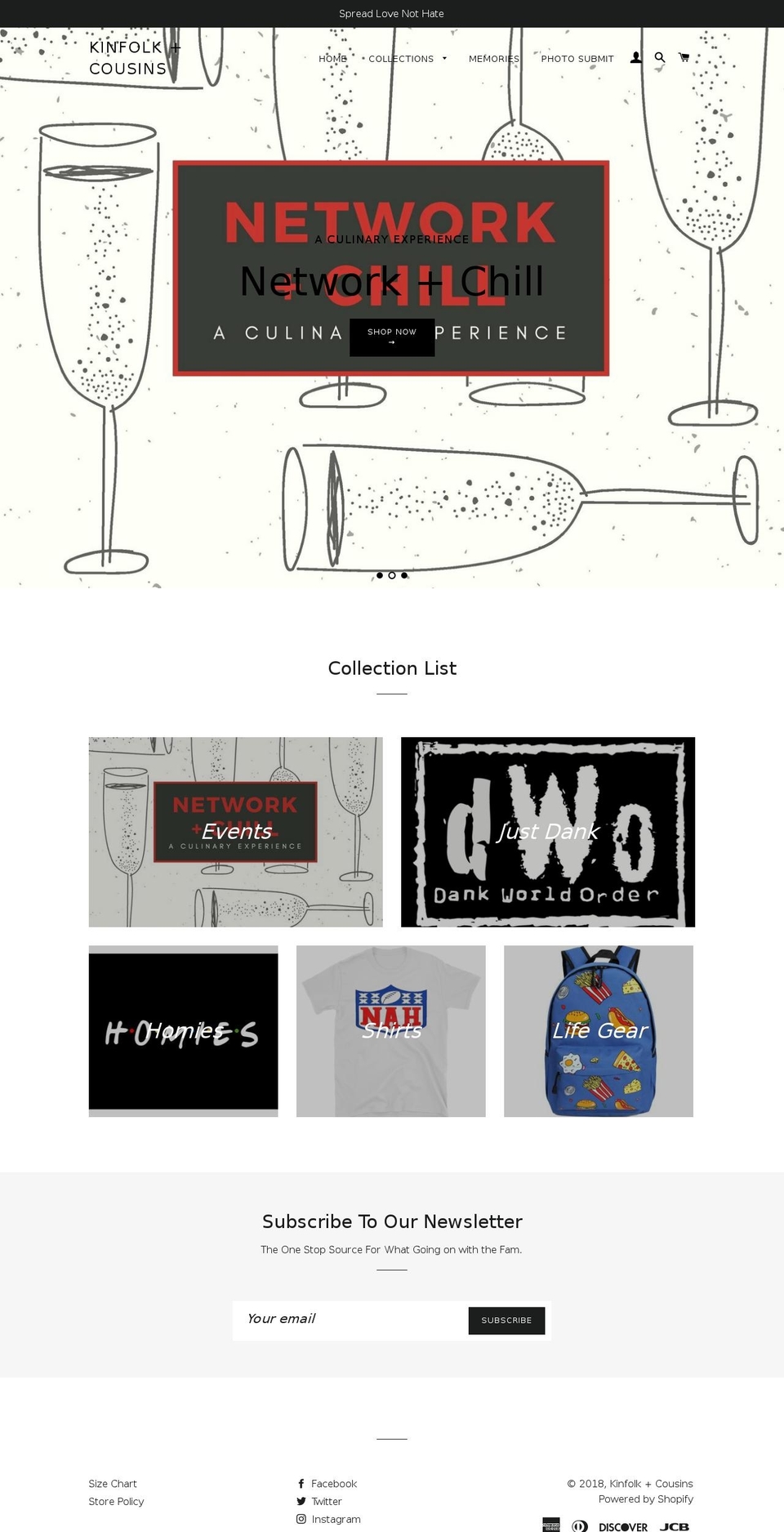 kinfolkcousins.com — Shopify storefront screenshot