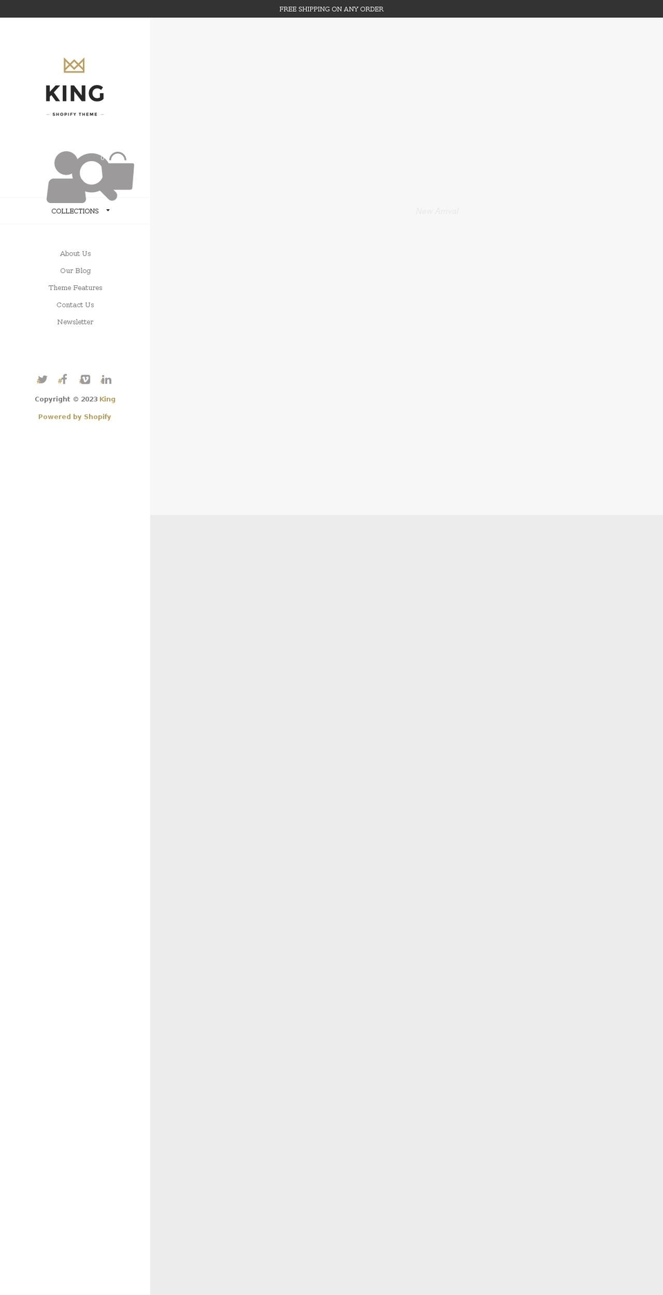 king-theme.myshopify.com shopify website screenshot