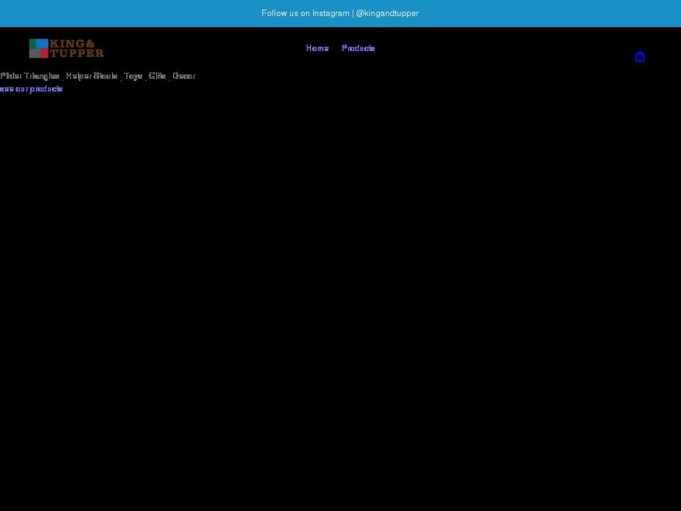 kingandtupper.ca shopify website screenshot
