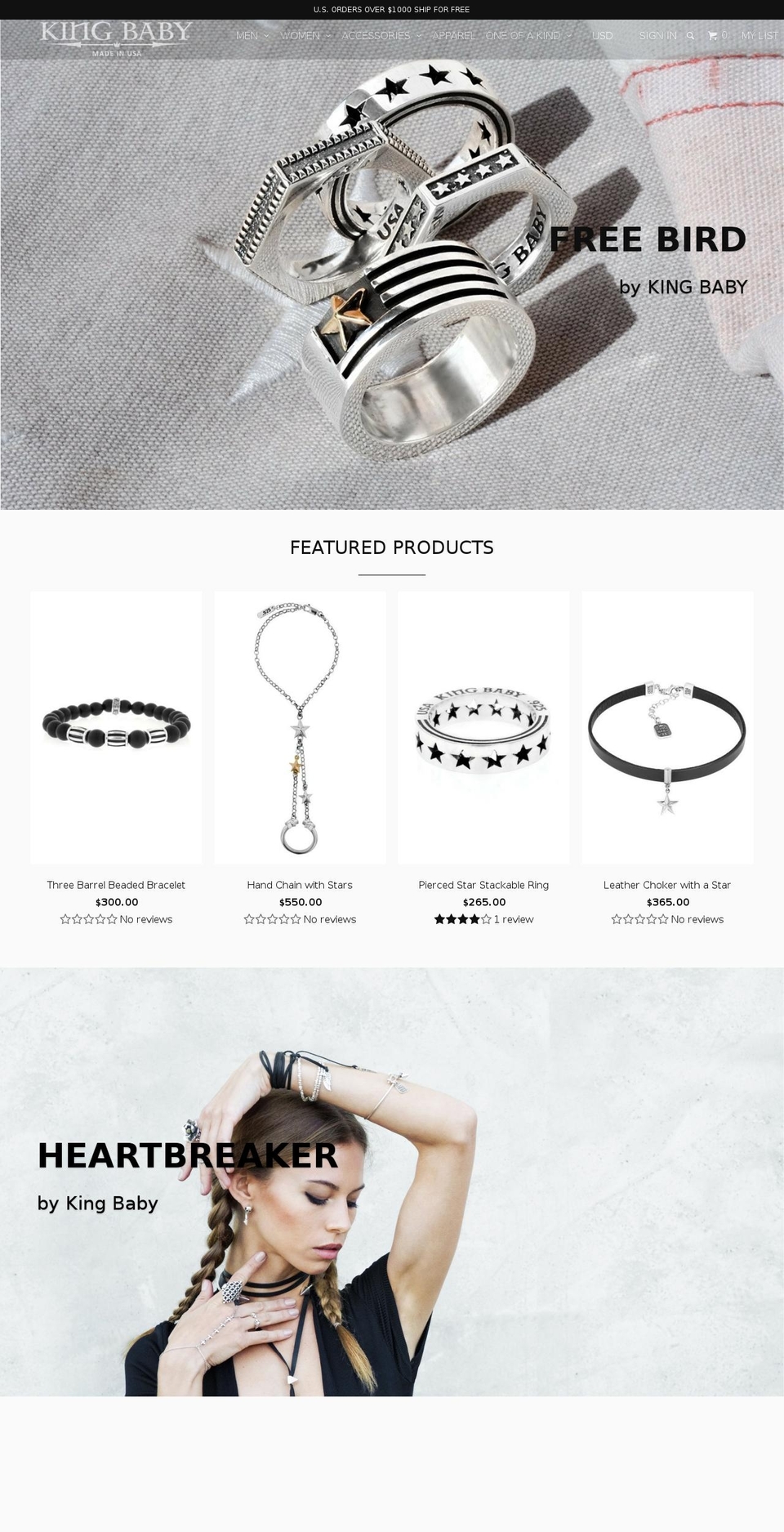 kingbabyjewelers.com shopify website screenshot