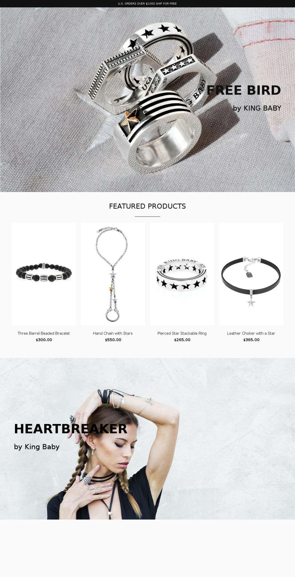 kingbabyvintage.com shopify website screenshot