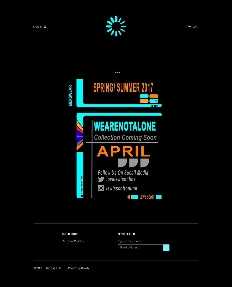 kingbaillives.com shopify website screenshot