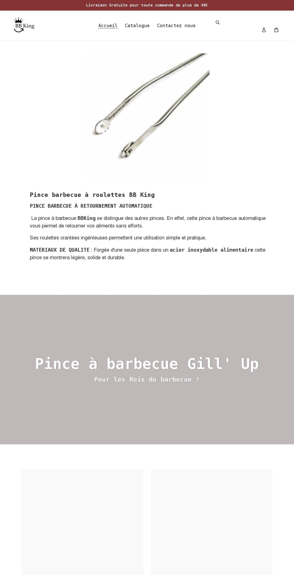 kingbarbecue.shop shopify website screenshot