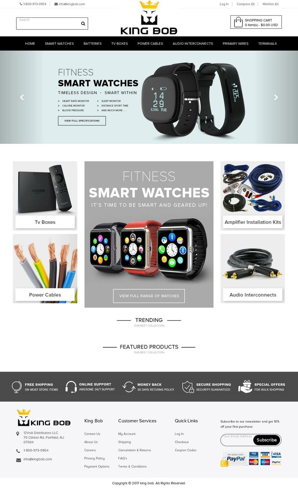 kingbob.com shopify website screenshot