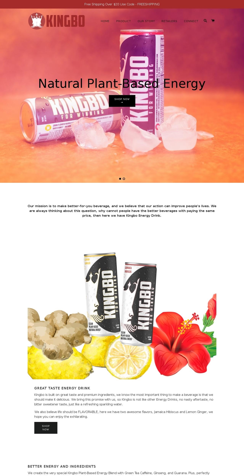 kingboenergy.com — Shopify storefront screenshot