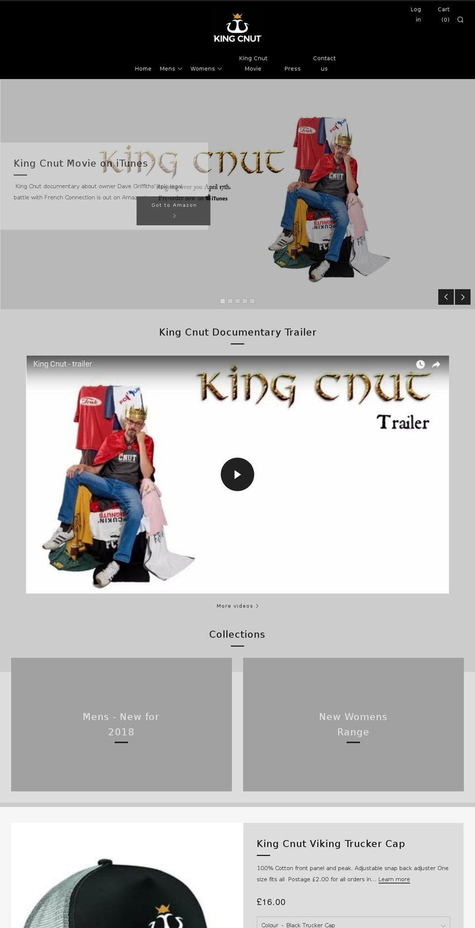 kingcanute.com — Shopify storefront screenshot