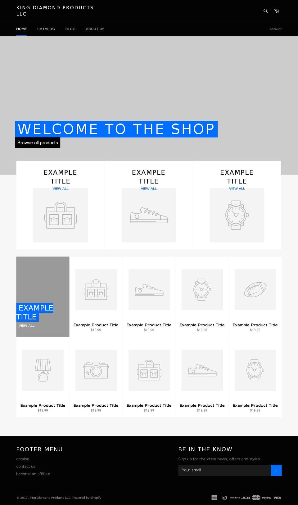kingdiamondproducts.com shopify website screenshot
