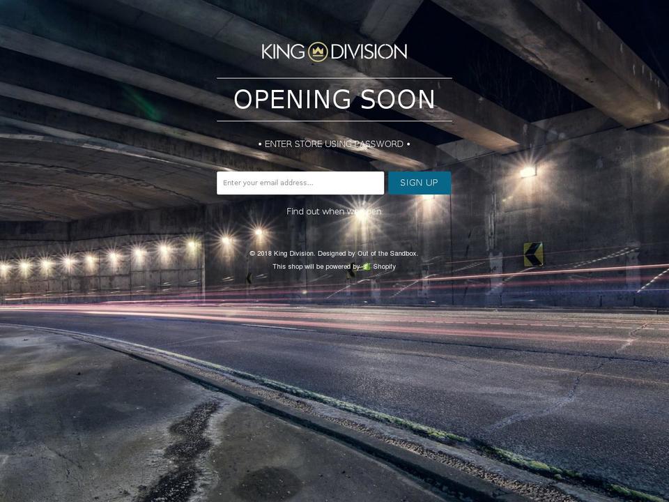 kingdivision.com shopify website screenshot