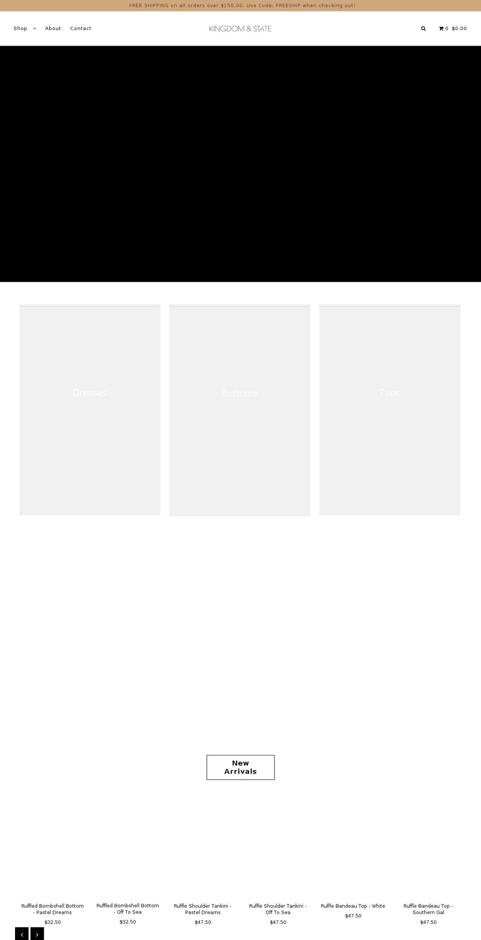 kingdomandstate.com — Shopify storefront screenshot