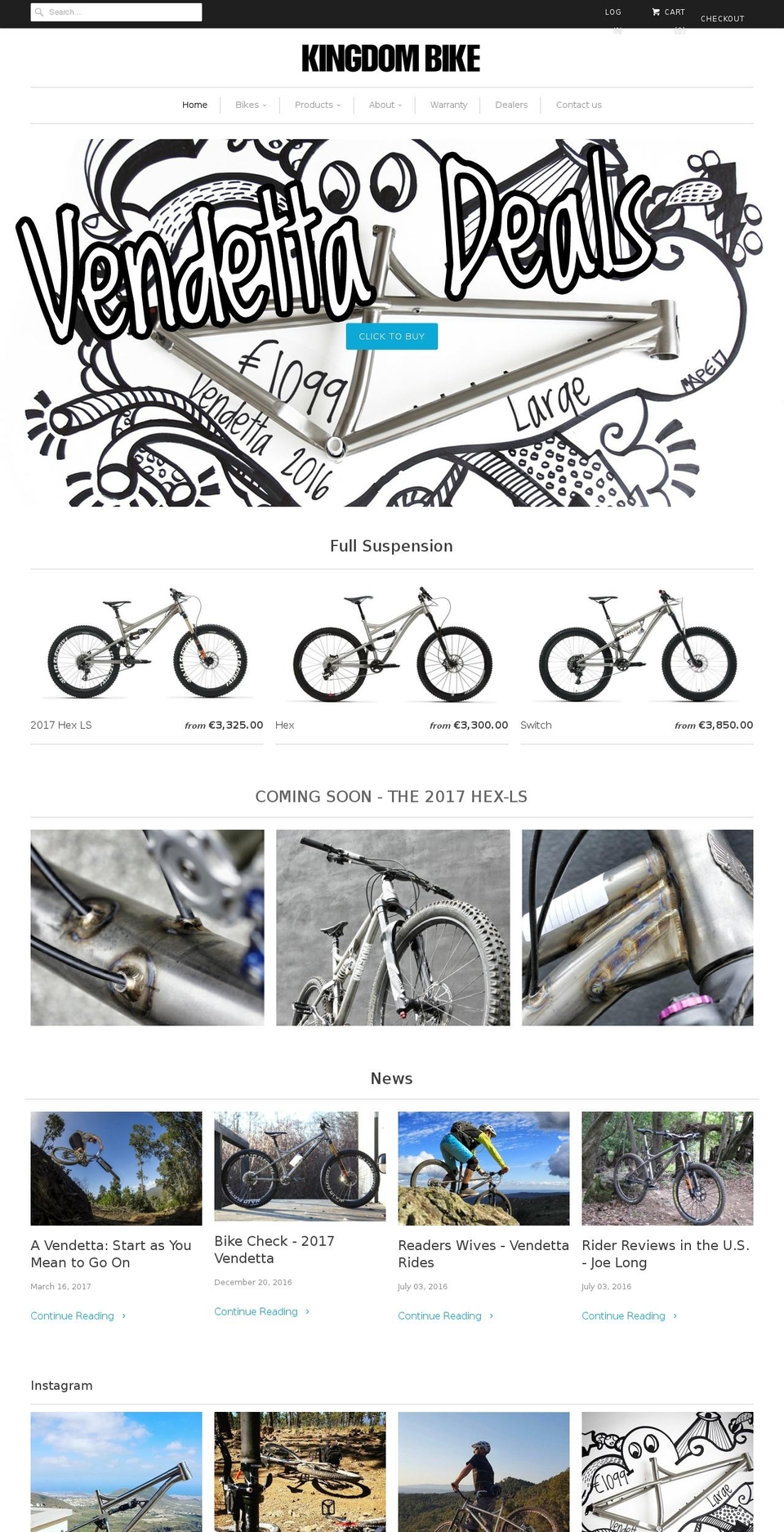 kingdombike.dk shopify website screenshot